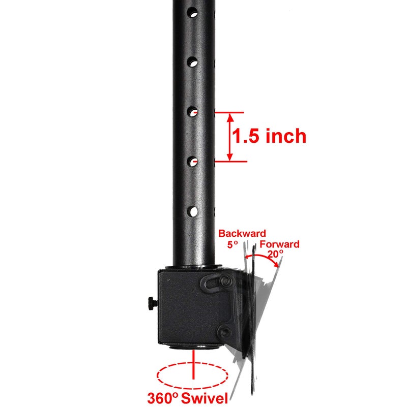 VideoSecu ML405B2 LCD LED UHD Monitor TV Ceiling Mount for Most 19 22 23 24 26 27 28 29 32 39 42 Flat Panel Display with VESA100x100, 75x75, Fit Flat and vaulted Ceiling M0B - Image 5